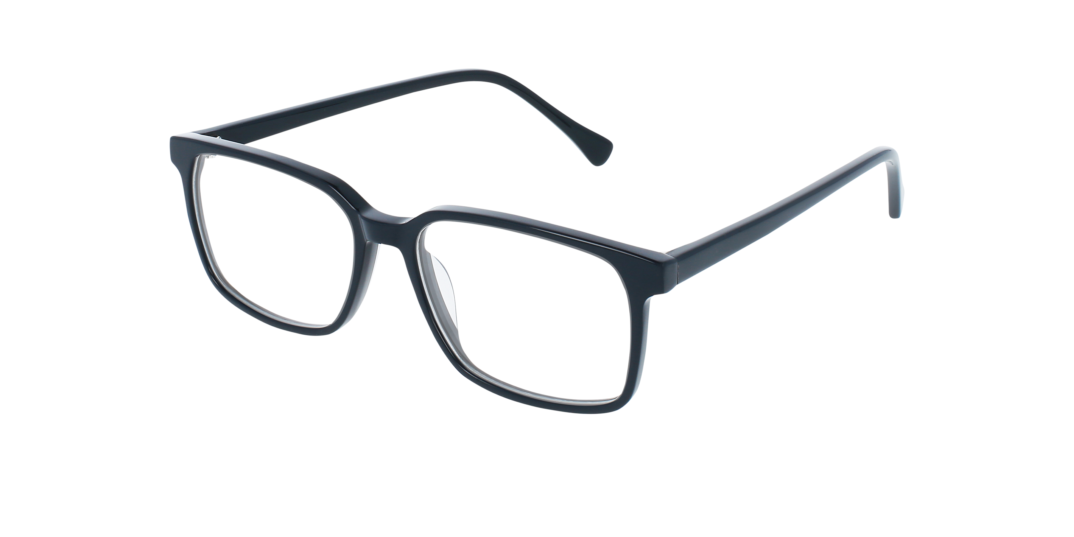 Mondrian Navy Blue AcetaatEyeglass Frames van B24, Hoekweergave