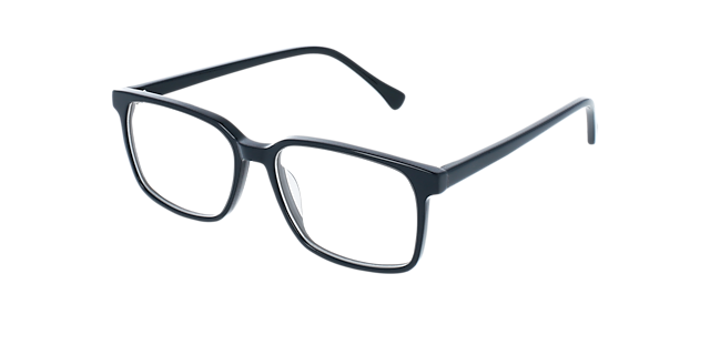 Mondrian Navy Blue AcetaatEyeglass Frames van B24, Hoekweergave