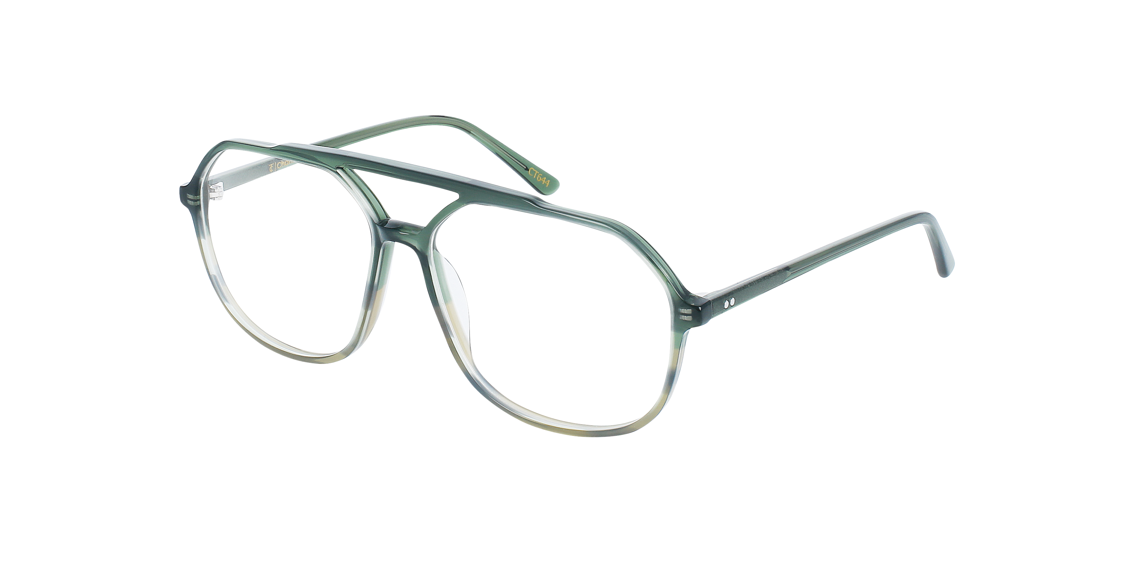 Viper AC Khaki Fade AcetaatEyeglass Frames van B24, Hoekweergave