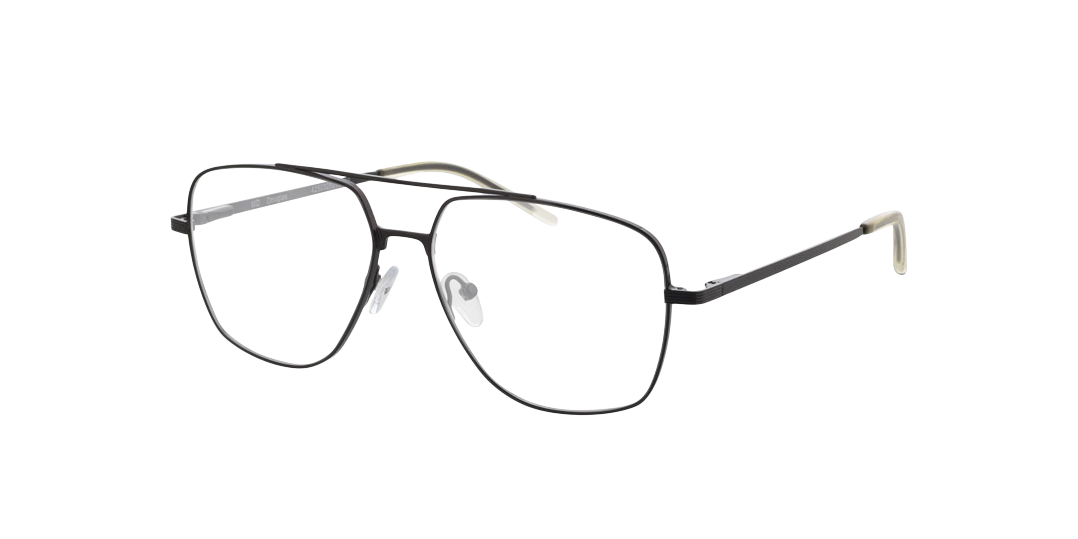 Douglas Matgroen  &  kristal geel MetaalEyeglass Frames van B24, Hoekweergave