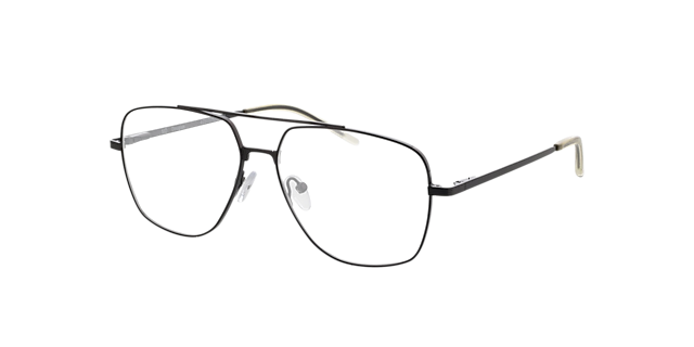 Douglas Matgroen  &  kristal geel MetaalEyeglass Frames van B24, Hoekweergave