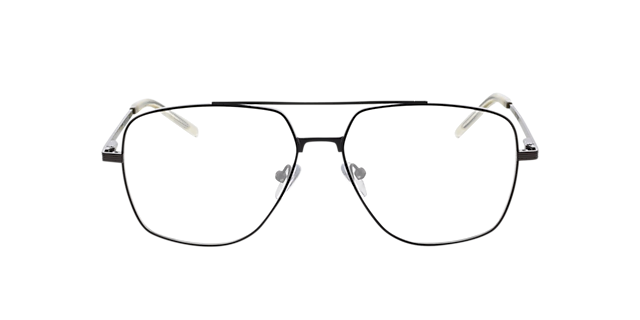 Douglas Matgroen  &  kristal geel MetaalEyeglass Frames van B24, Vooraanzicht