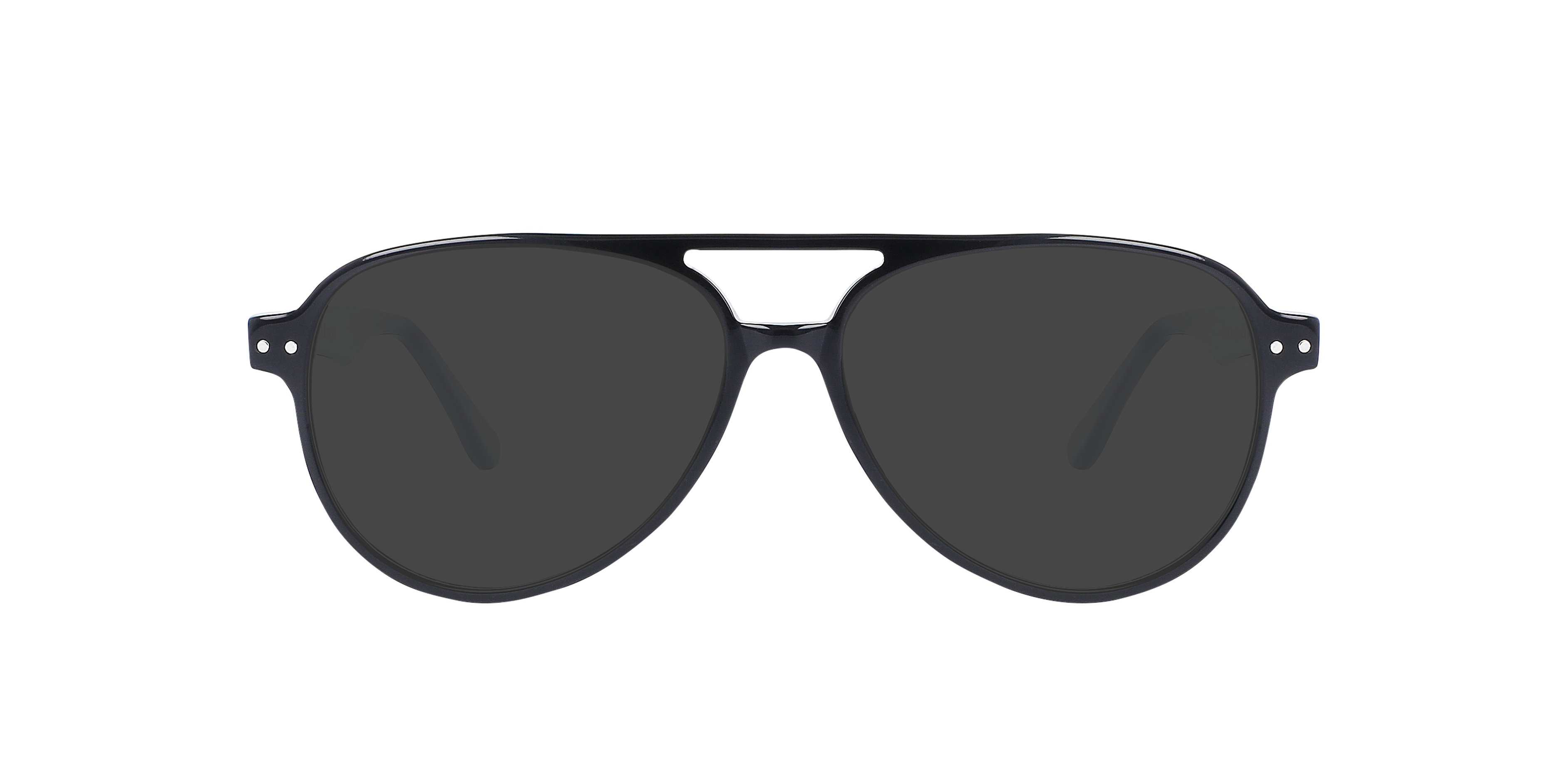 Hardy Jet Black AcetatEyeglass Frames von B24, mit getönten Gläsern