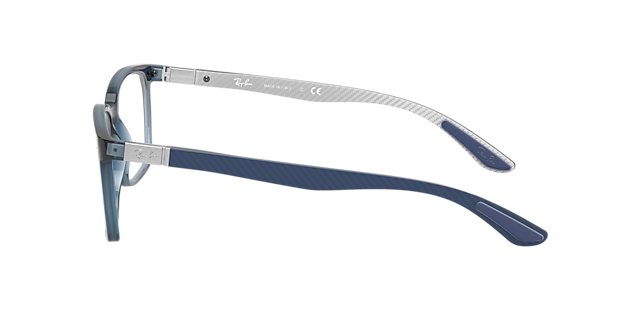 RB8906 Blau transparent KunststoffEyeglass Frames von B24, Seitenansicht