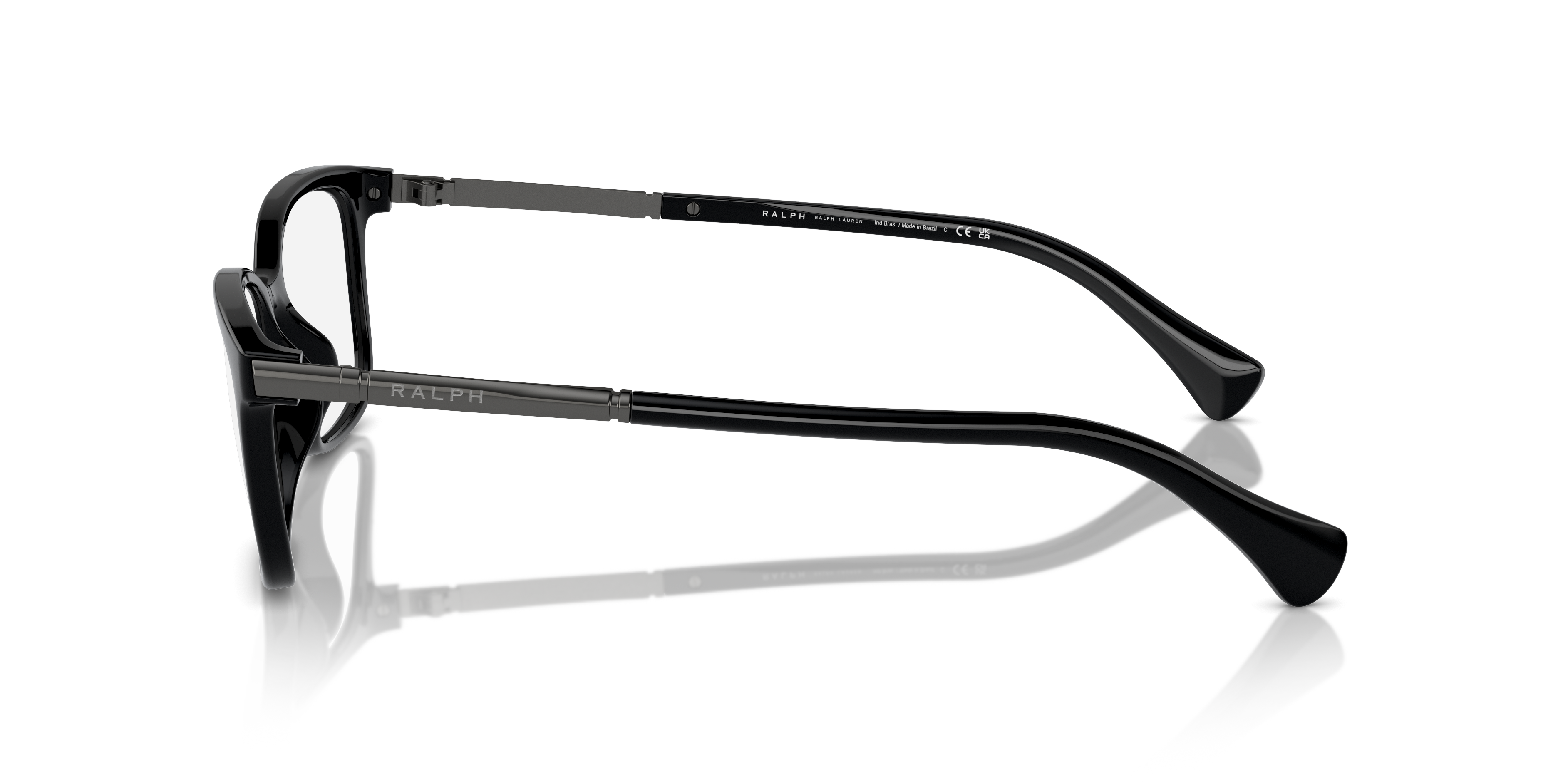 RA7160U Schwarz glänzend KunststoffEyeglass Frames von B24, Seitenansicht