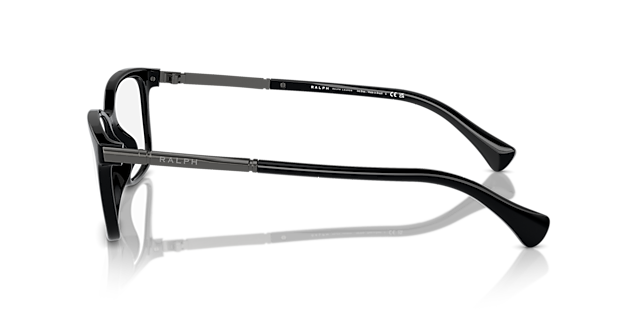 RA7160U Glanzend zwart KunststofEyeglass Frames van B24, Zijaanzicht