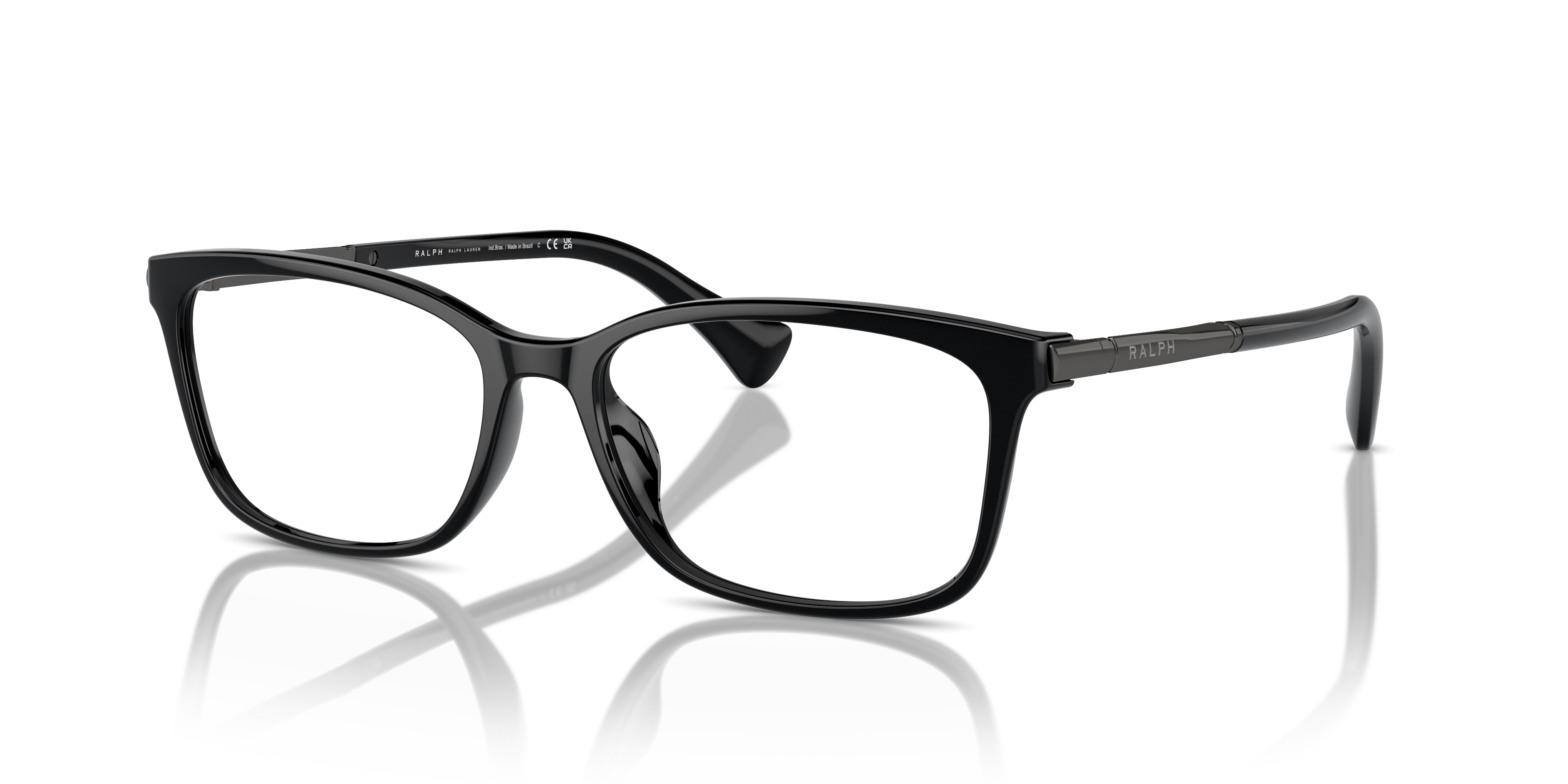 RA7160U Schwarz glänzend KunststoffEyeglass Frames von B24, Dreiviertelansicht