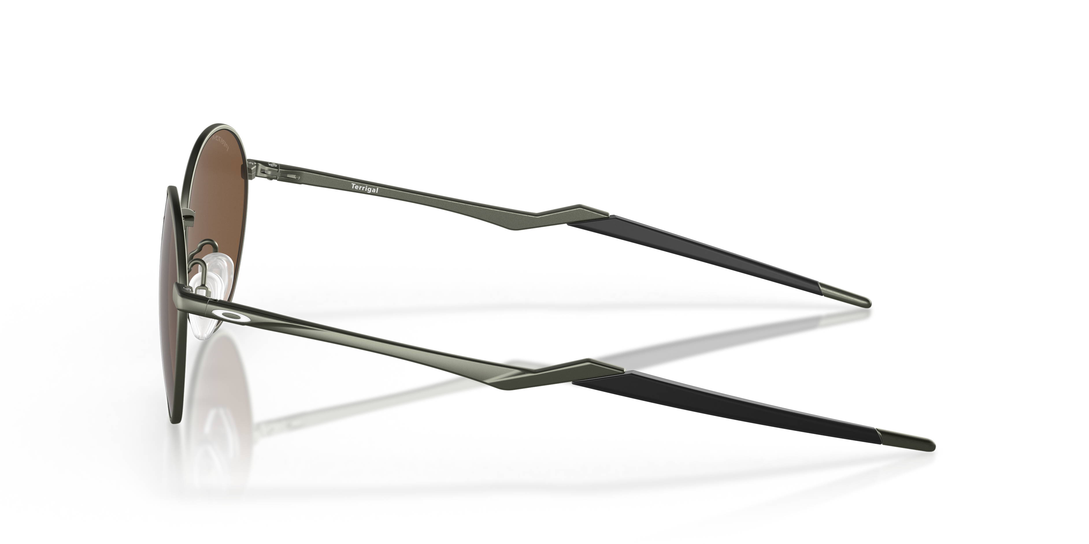 Terrigal Oliv satiniert MetallSunglass Frames von B24, Seitenansicht