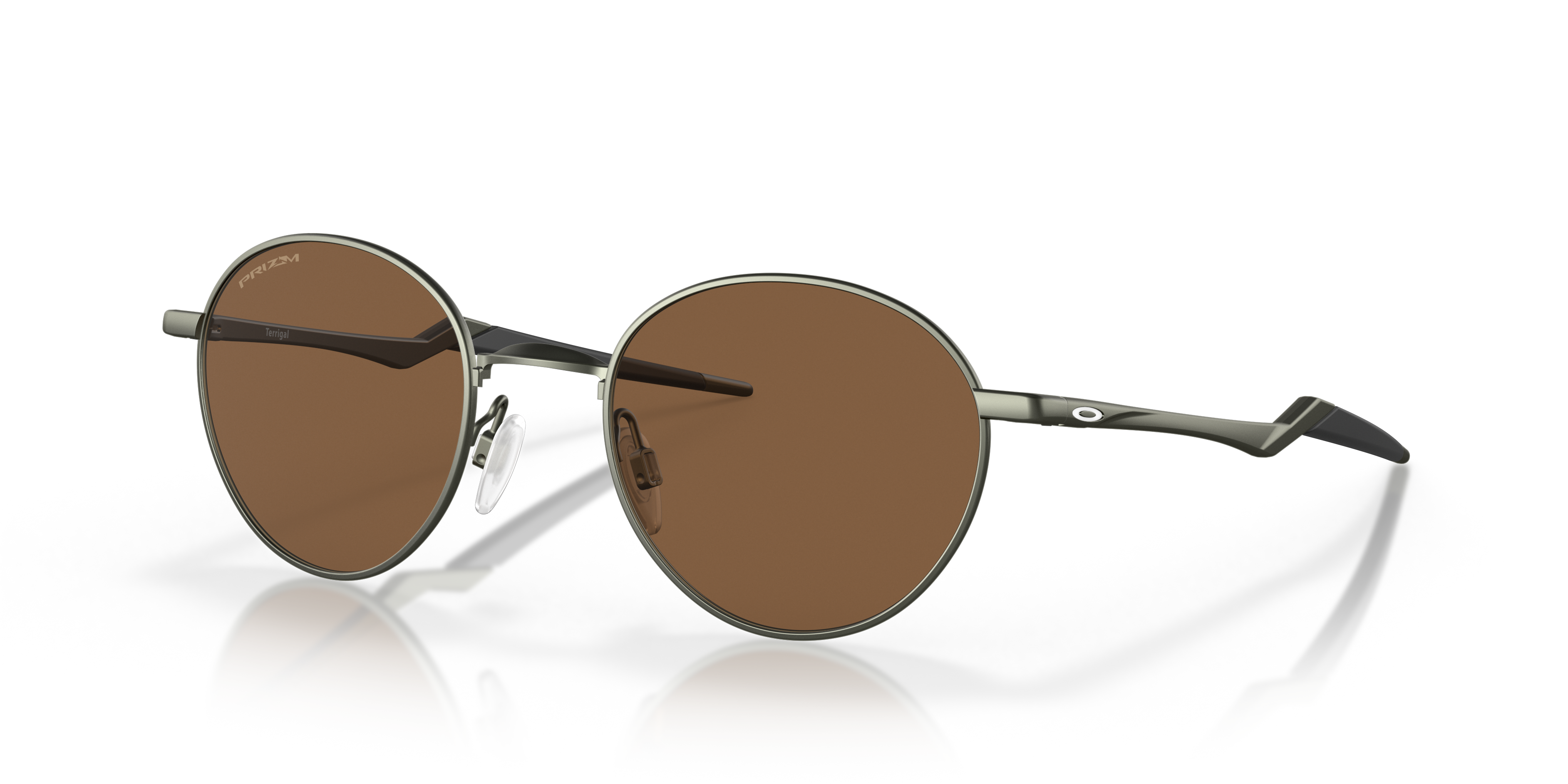 Terrigal Oliv satiniert MetallSunglass Frames von B24, Dreiviertelansicht