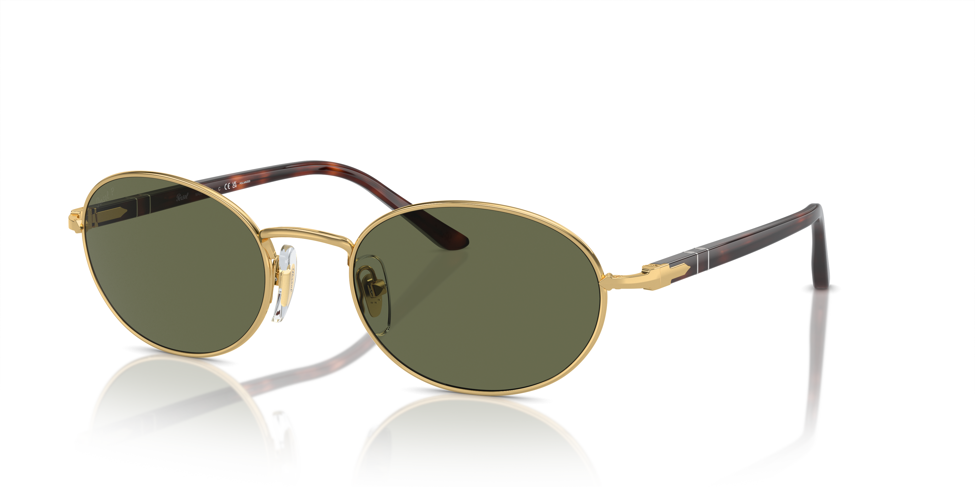 PO1018S Gold MetallSunglass Frames von B24, Dreiviertelansicht