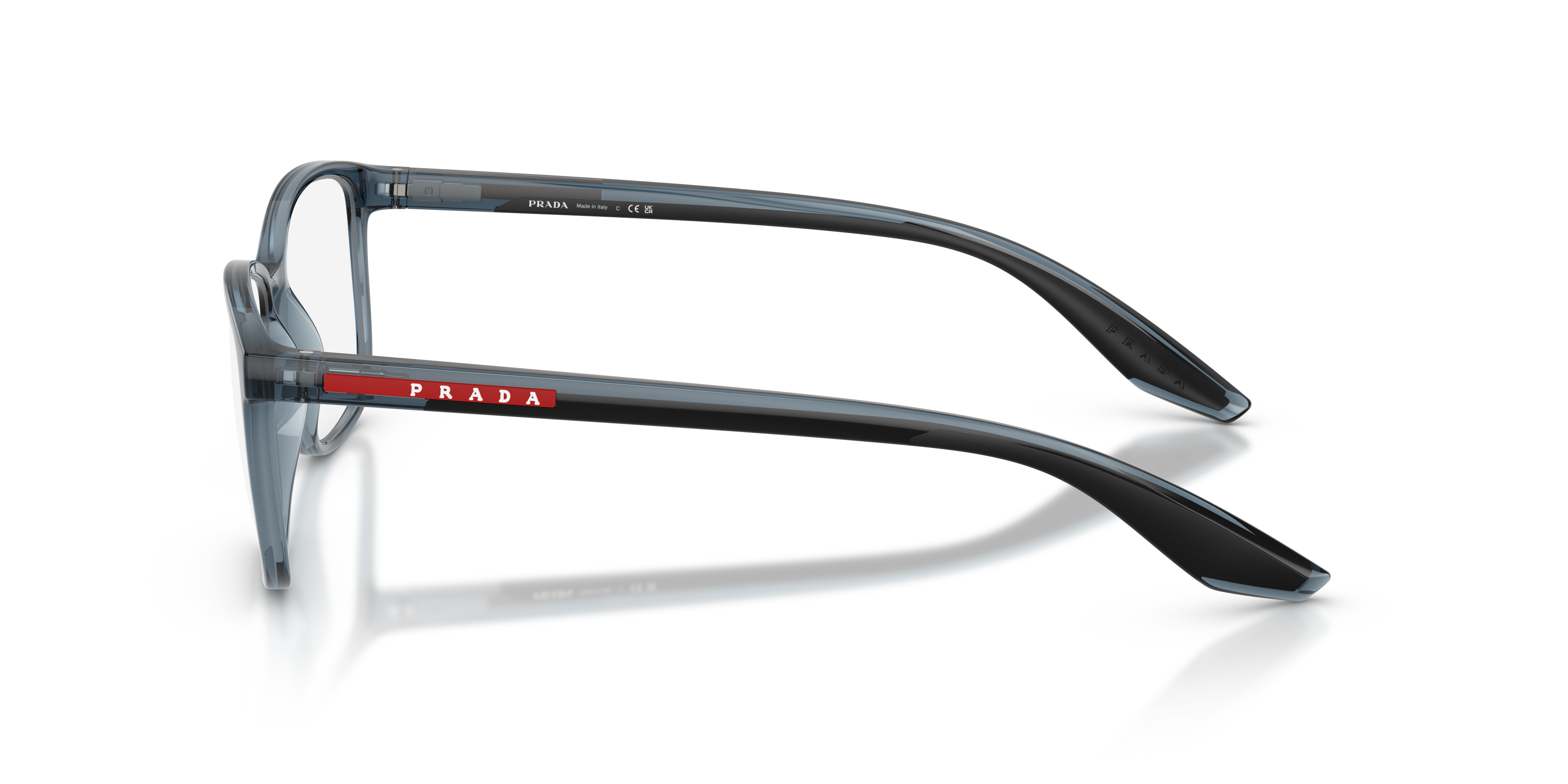 PS 07RV Transparent Azure KunststoffEyeglass Frames von B24, Seitenansicht