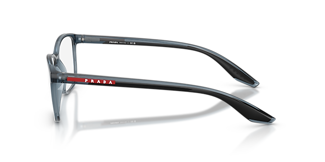 PS 07RV Transparent Azure KunststofEyeglass Frames van B24, Zijaanzicht