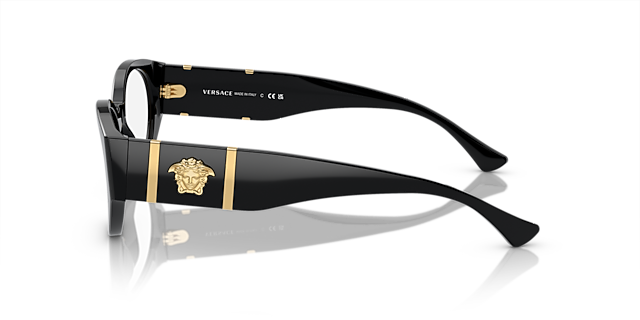 VE3345 Schwarz AcetatEyeglass Frames von B24, Seitenansicht