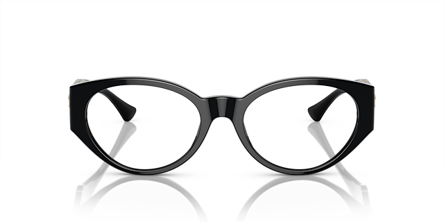 VE3345 Schwarz AcetatEyeglass Frames von B24, Vorderansicht