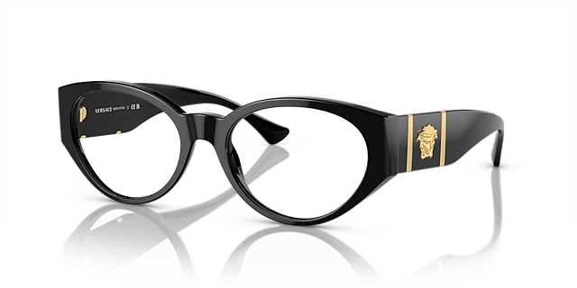 VE3345 Schwarz AcetatEyeglass Frames von B24, Dreiviertelansicht