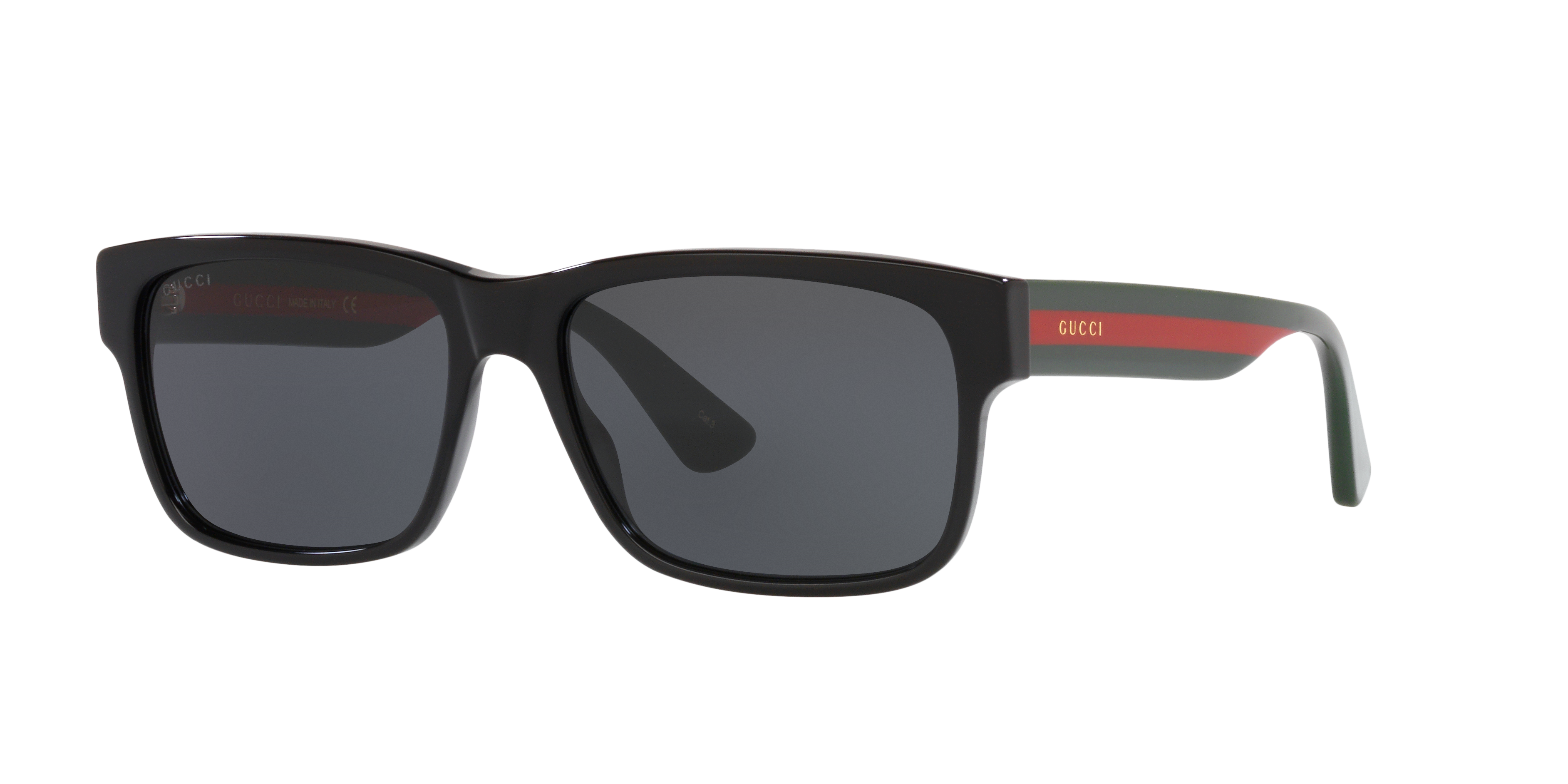 GG0340S Zwart AcetaatSunglass Frames van B24, Hoekweergave