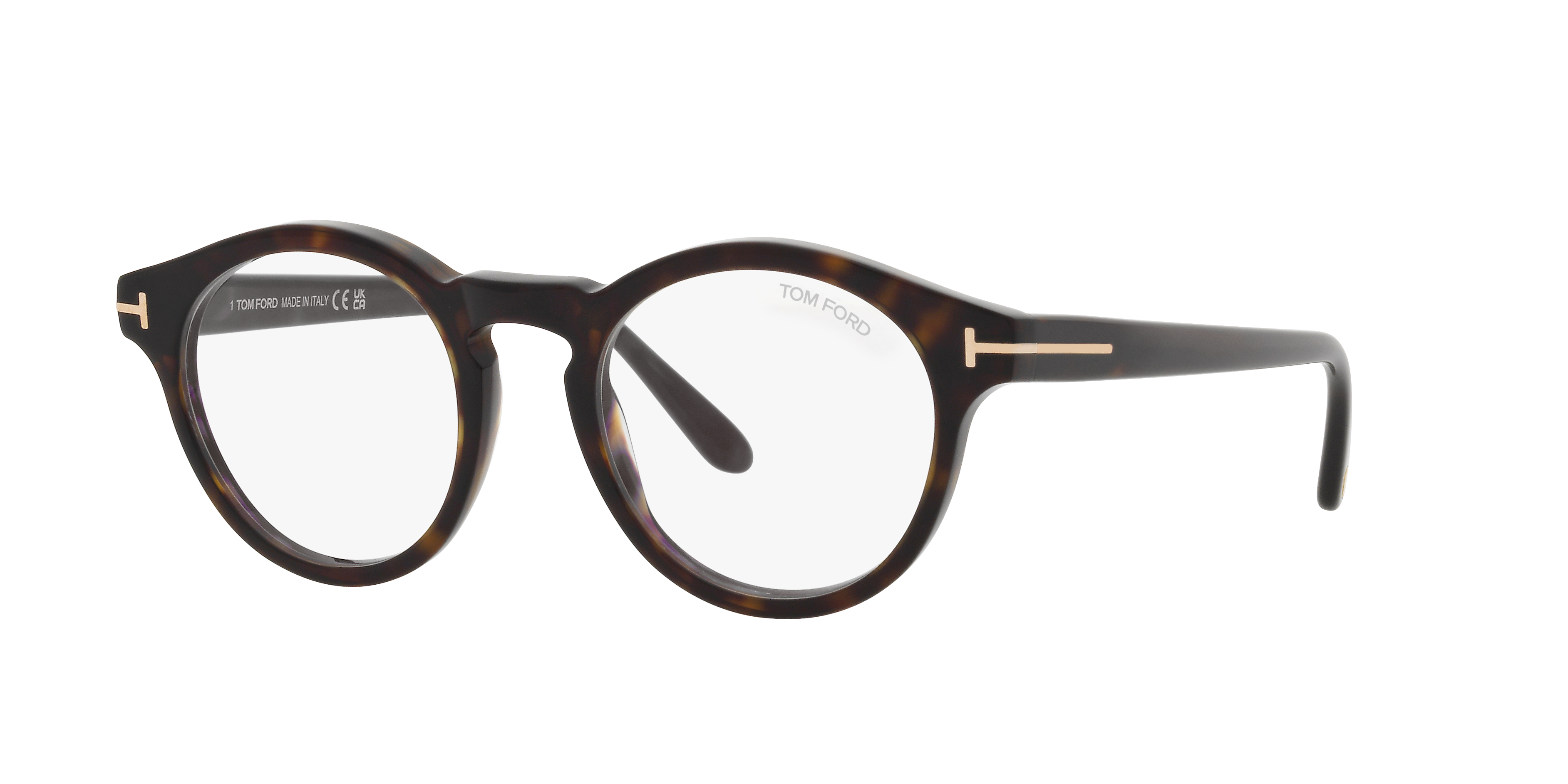 FT5887-B Tortoise AcetaatEyeglass Frames van B24, Hoekweergave