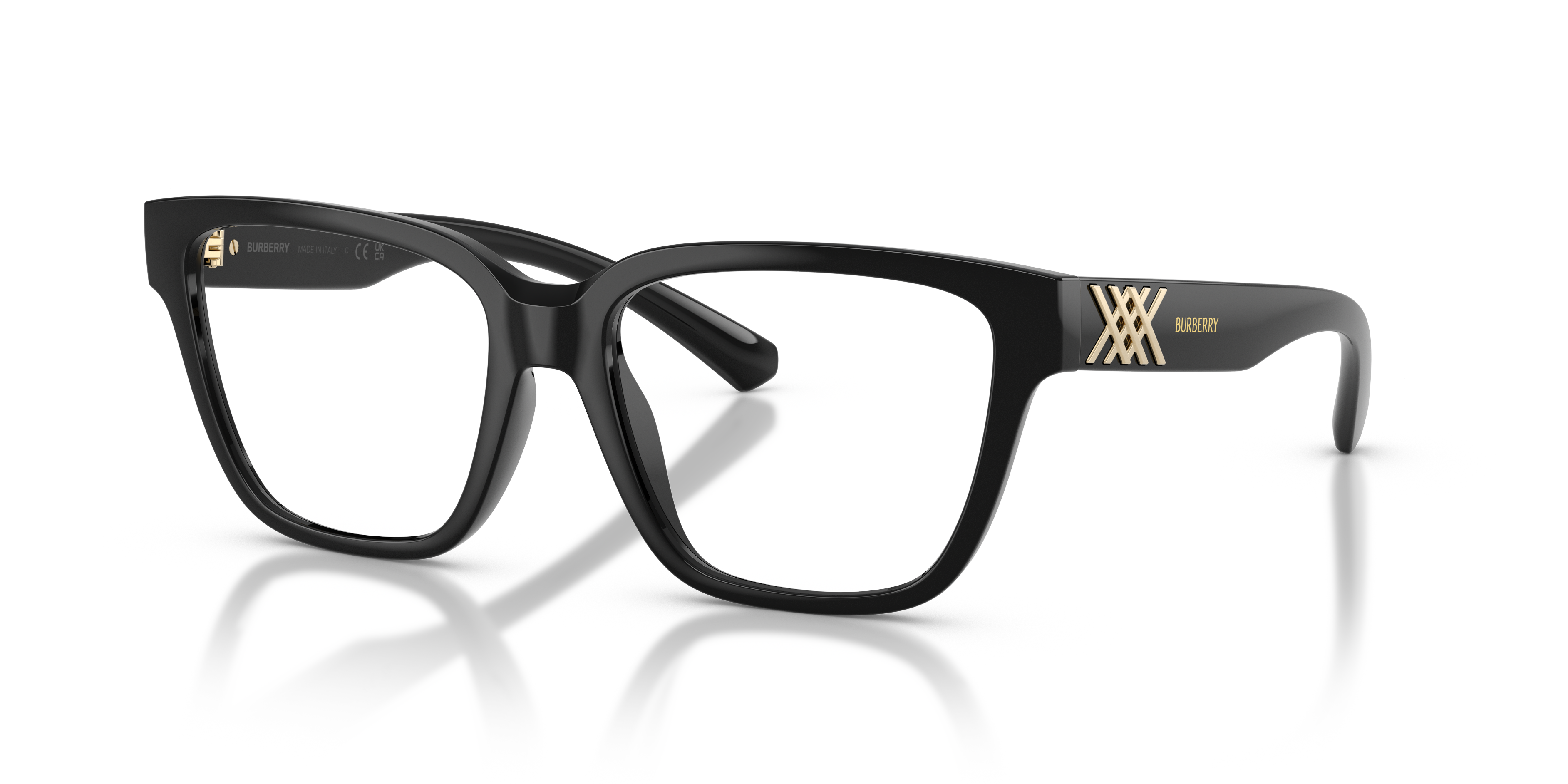 BE2457U Schwarz KunststoffEyeglass Frames von B24, Dreiviertelansicht