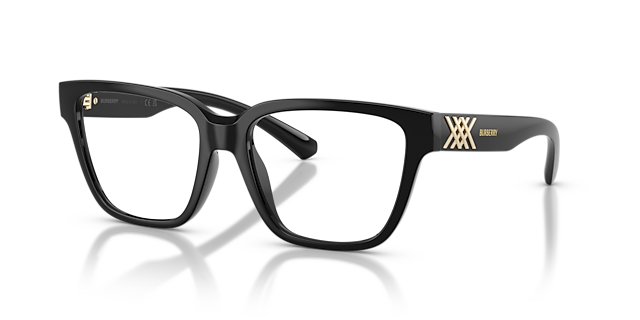 BE2457U Schwarz KunststoffEyeglass Frames von B24, Dreiviertelansicht