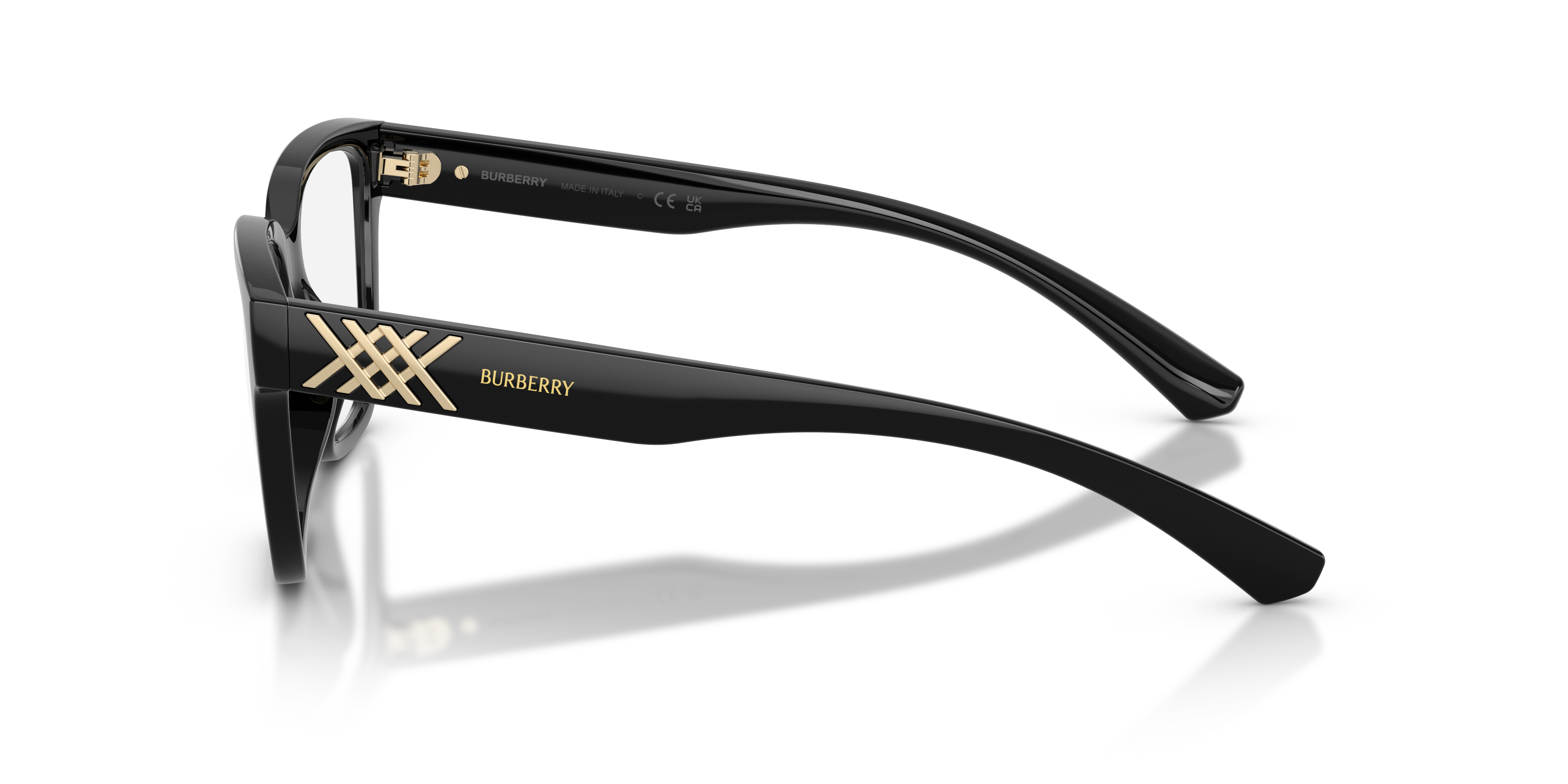 BE2457U Schwarz KunststoffEyeglass Frames von B24, Seitenansicht