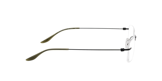 Brentwood Mattschwarz MetallEyeglass Frames von B24, Seitenansicht