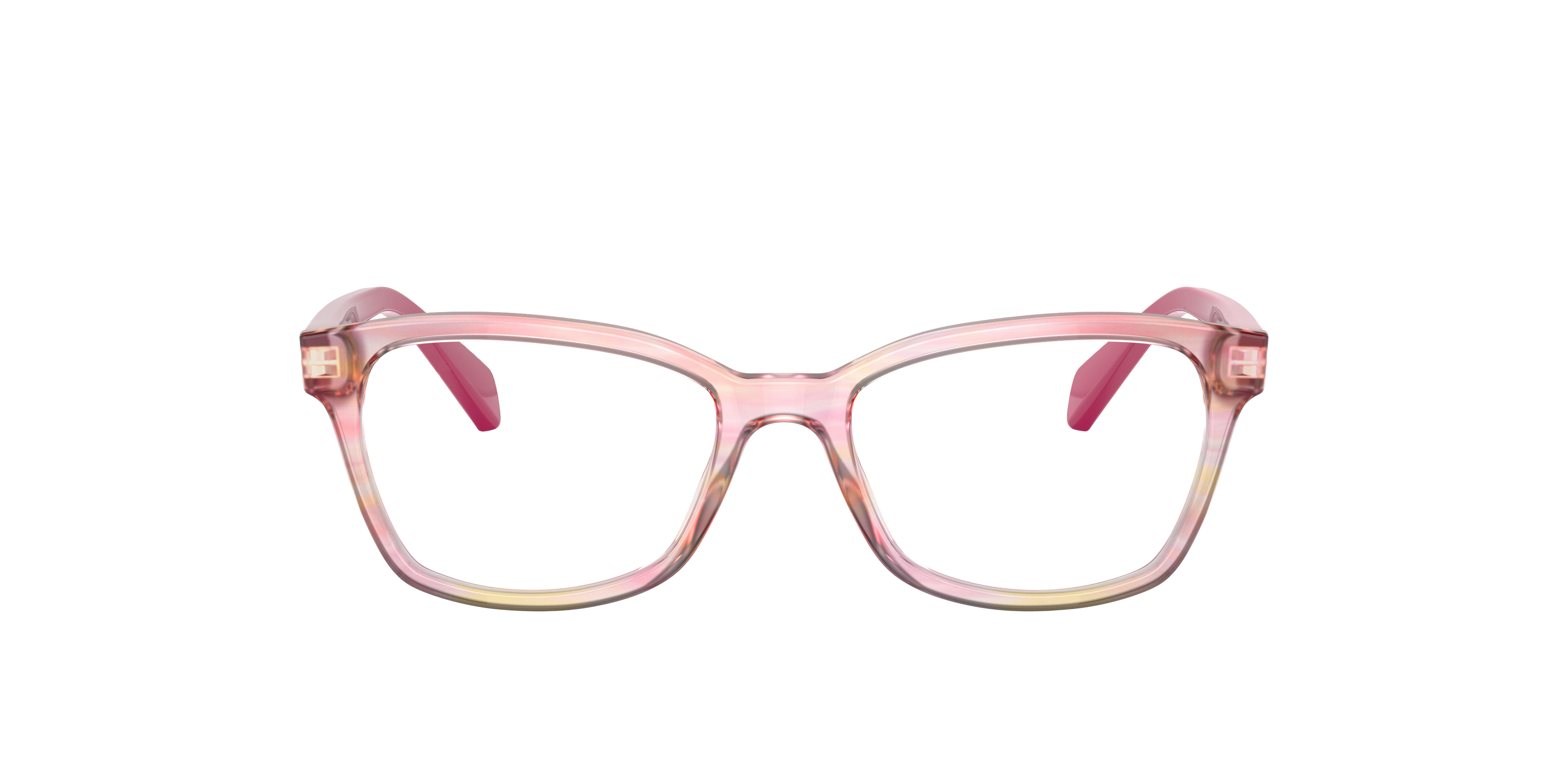 Thumbnail - Ray-Ban 8056597126120 Fuchsiarot Gestreift/havana On Transparent/violet Striped Multicolor, Size: X-Small