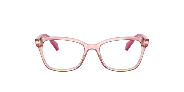 RB1591 Gestreept fuchsia AcetaatEyeglass Frames van B24, Vooraanzicht