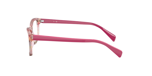 RB1591 Gestreept fuchsia AcetaatEyeglass Frames van B24, Zijaanzicht