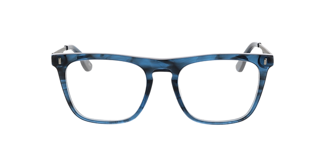 Rufus Blauw kristal hoorn AcetaatEyeglass Frames van B24, Vooraanzicht