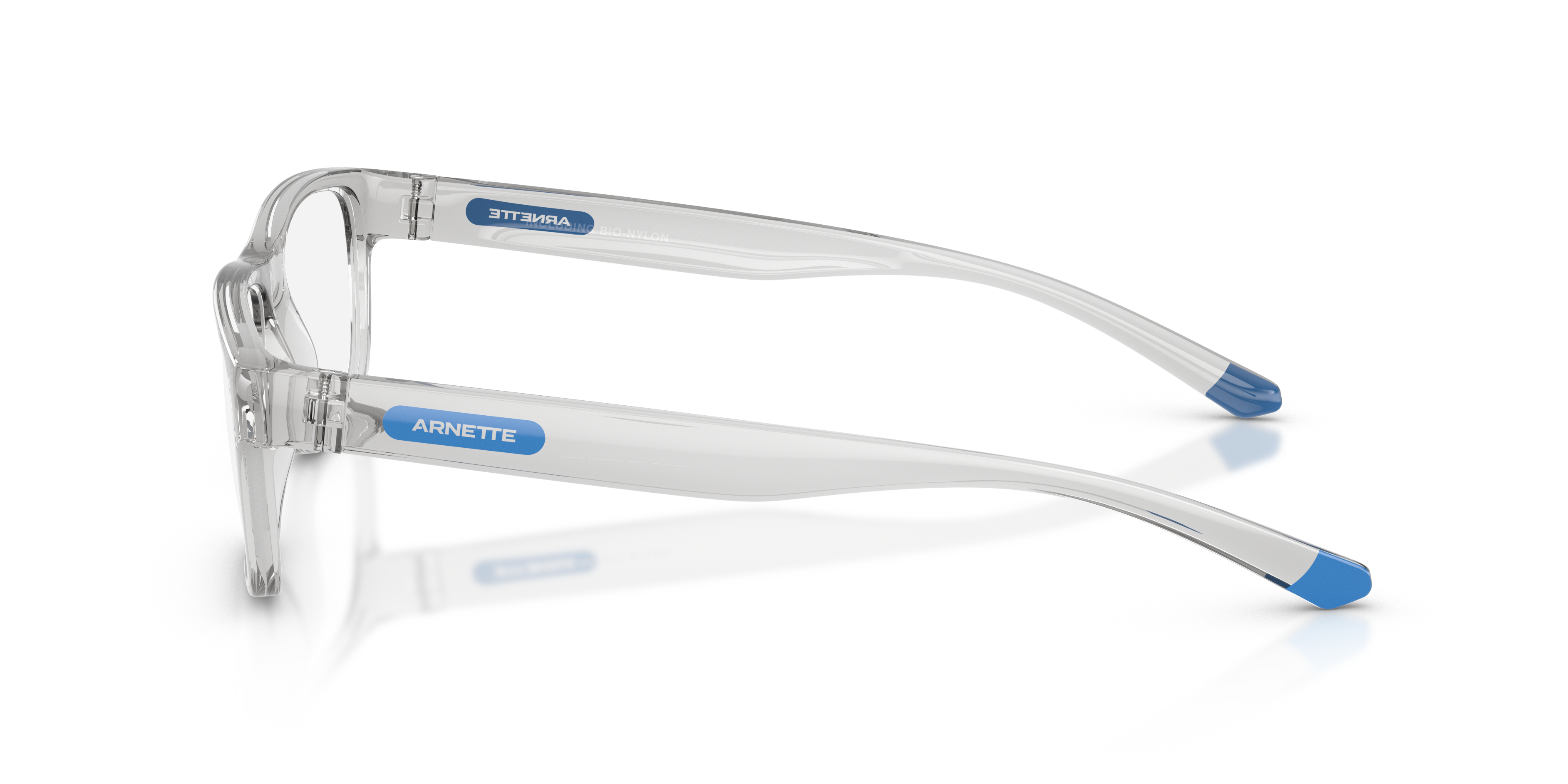 AN7289U Transparent Light Grey KunststofEyeglass Frames van B24, Zijaanzicht