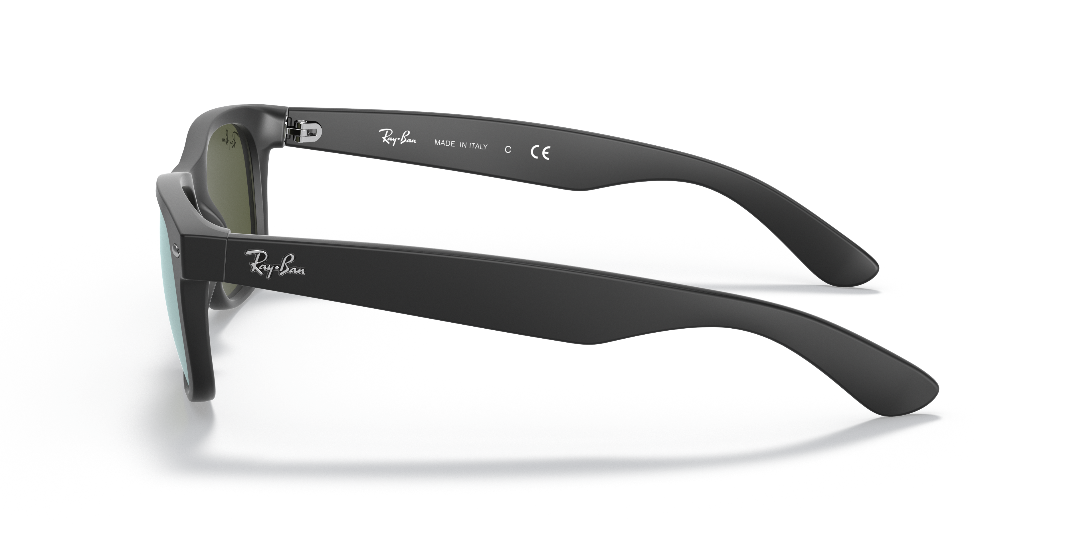 RB2132 Rubber zwart KunststofSunglass Frames van B24, Zijaanzicht