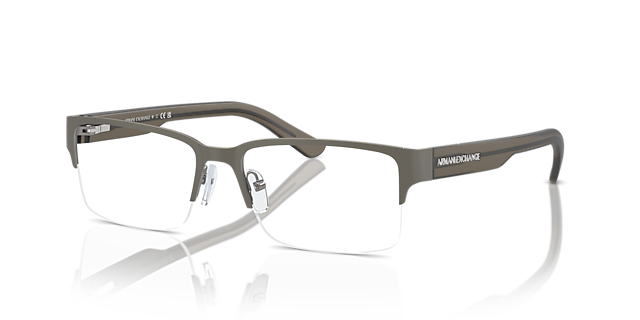 AX1014 Mat Staalgrijs MetaalEyeglass Frames van B24, Hoekweergave