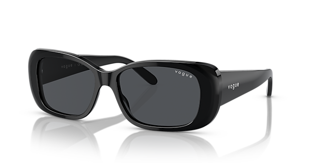 VO2606S Schwarz AcetatSunglass Frames von B24, Dreiviertelansicht