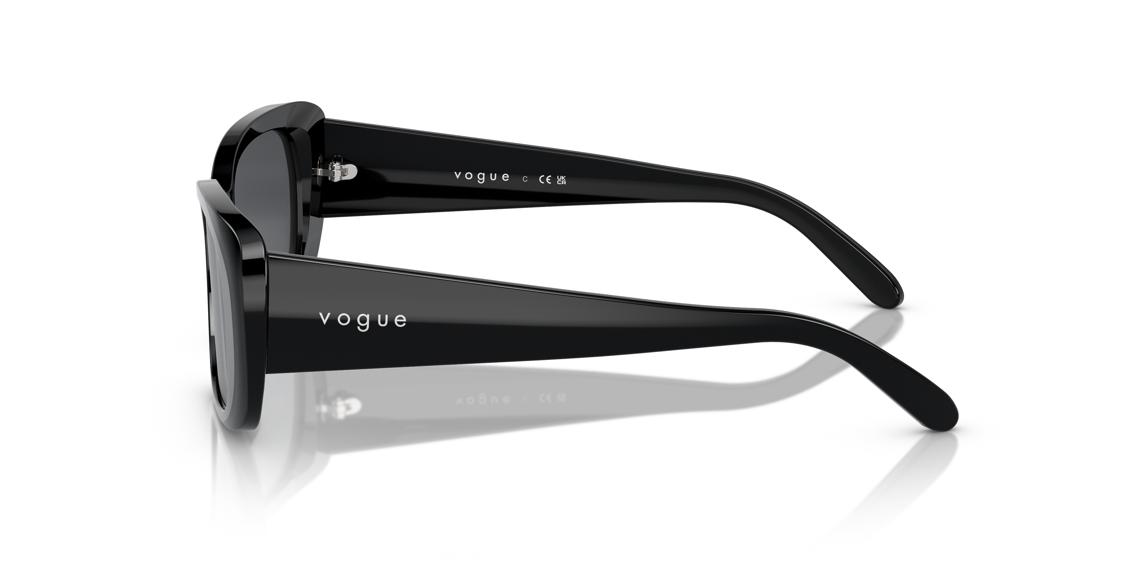 VO2606S Schwarz AcetatSunglass Frames von B24, Seitenansicht