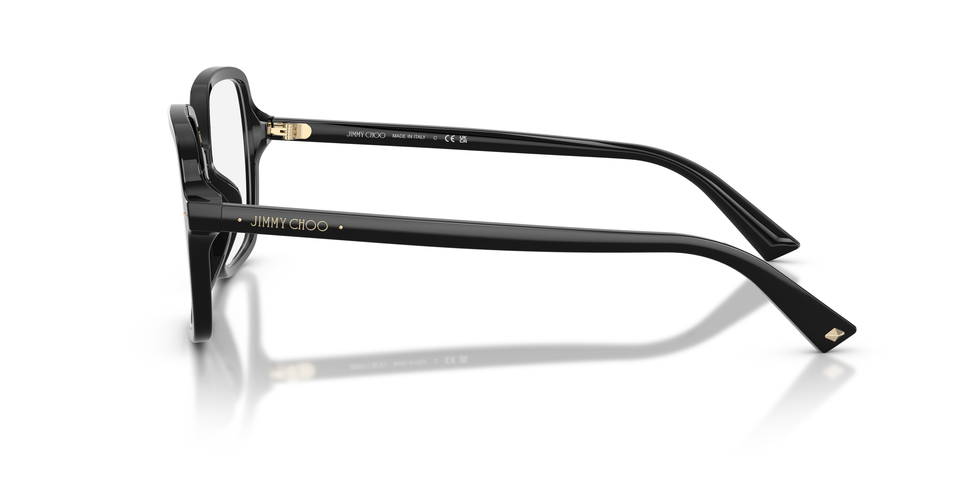 JC3046U Zwart AcetaatEyeglass Frames van B24, Zijaanzicht