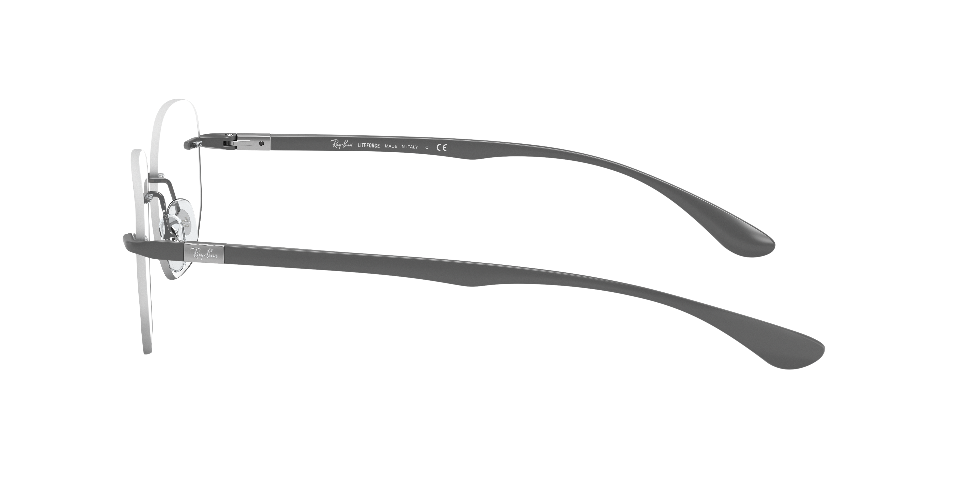 RB8766 Staalgrijs TitaanEyeglass Frames van B24, Zijaanzicht