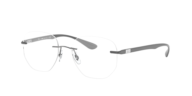 RB8766 Staalgrijs TitaanEyeglass Frames van B24, Hoekweergave