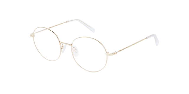 Hampton CT Platinum Silver Titanium TitaanEyeglass Frames van B24, Hoekweergave