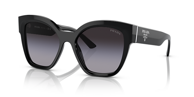 PR 17ZS Zwart AcetaatSunglass Frames van B24, Hoekweergave