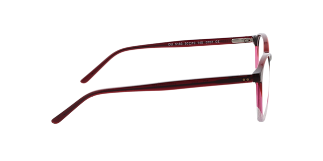 June Gradiënt rood kristal  &  rood AcetaatEyeglass Frames van B24, Zijaanzicht