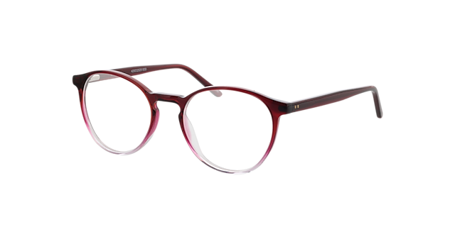 June Gradiënt rood kristal  &  rood AcetaatEyeglass Frames van B24, Hoekweergave