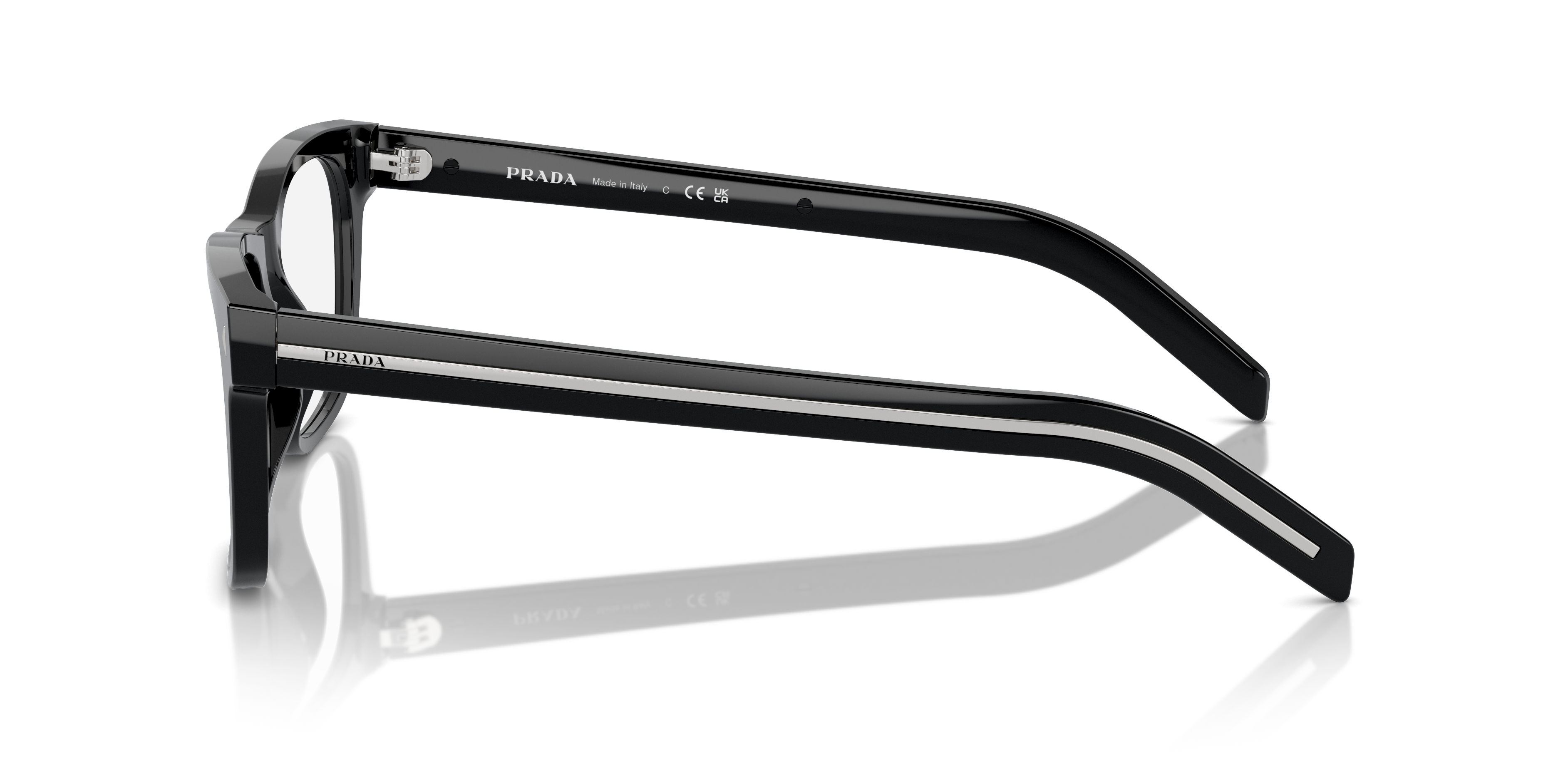 PR A13V Zwart AcetaatEyeglass Frames van B24, Zijaanzicht