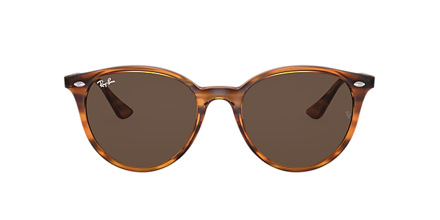 RB4305 Rot gestreift Havana KunststoffSunglass Frames von B24, mit getönten Gläsern