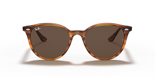 RB4305 Rot gestreift Havana KunststoffSunglass Frames von B24, Vorderansicht