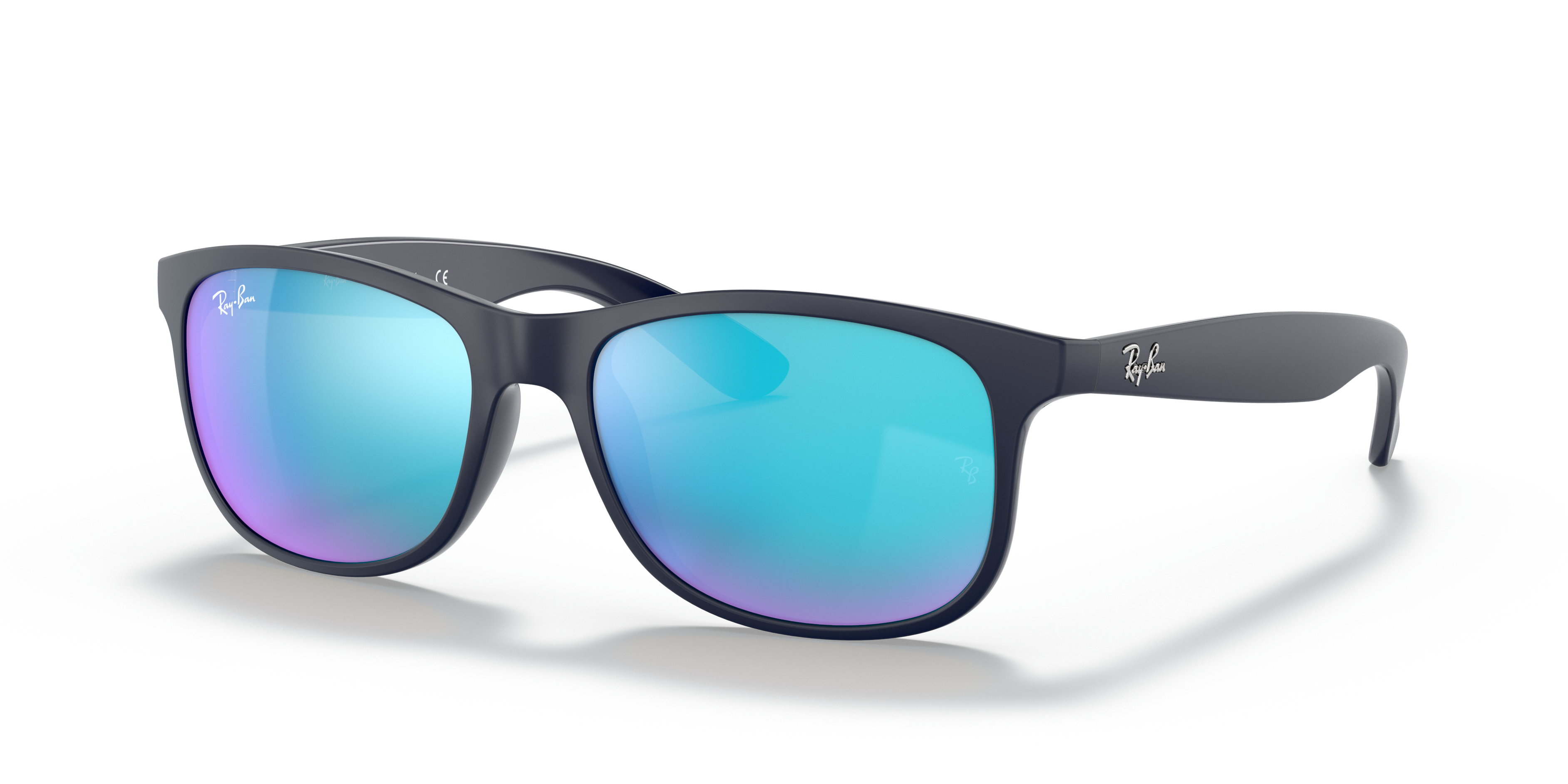 RB4202 Blauw KunststofSunglass Frames van B24, Hoekweergave