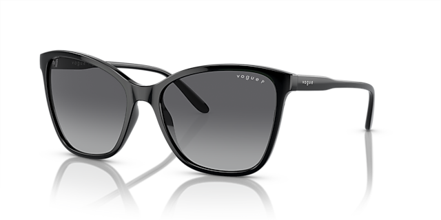 VO5520S Zwart KunststofSunglass Frames van B24, Hoekweergave