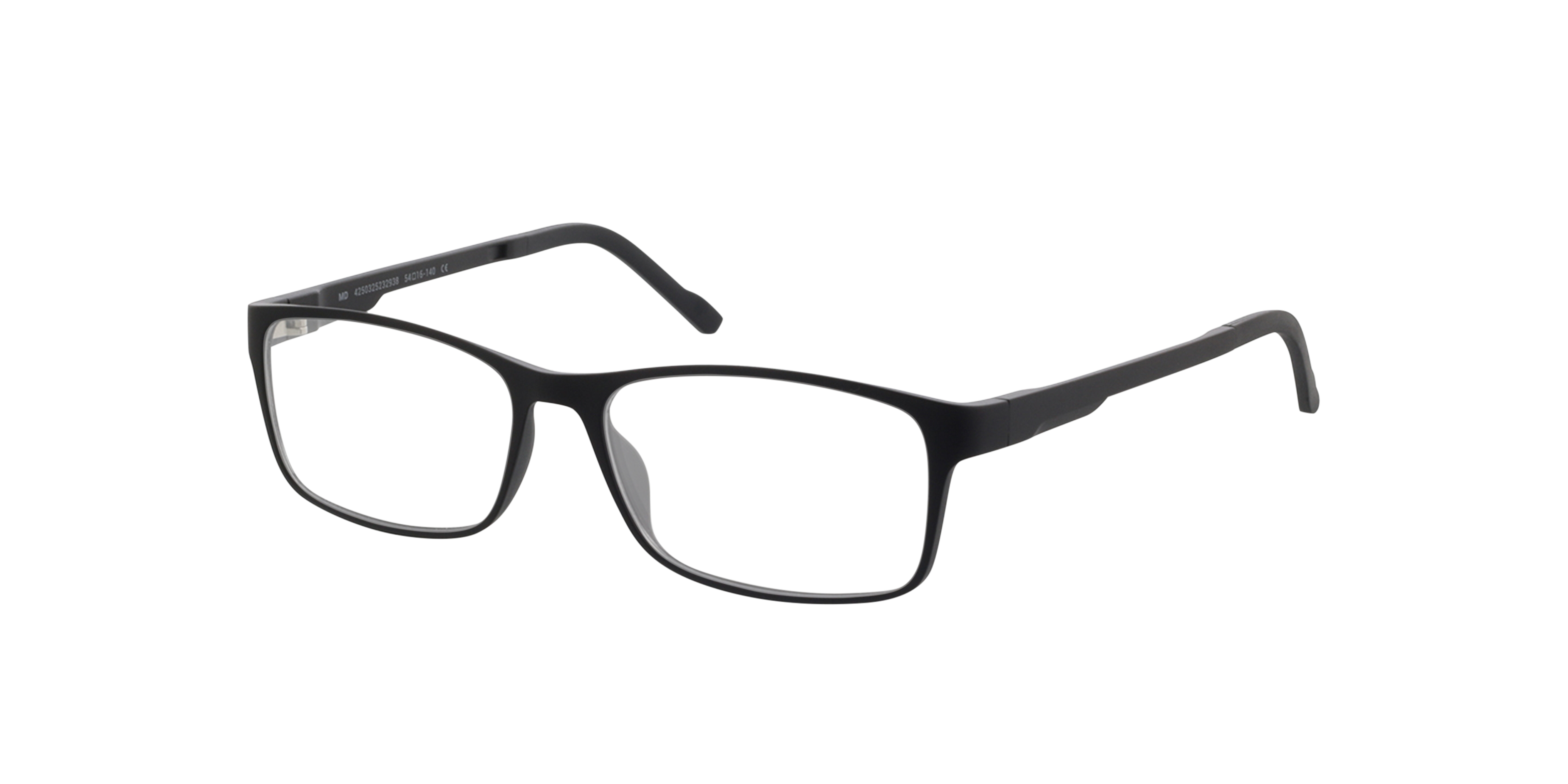 Köln Schwarz KunststoffEyeglass Frames von B24, Dreiviertelansicht