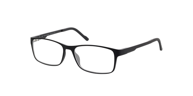 Köln Schwarz KunststoffEyeglass Frames von B24, Dreiviertelansicht