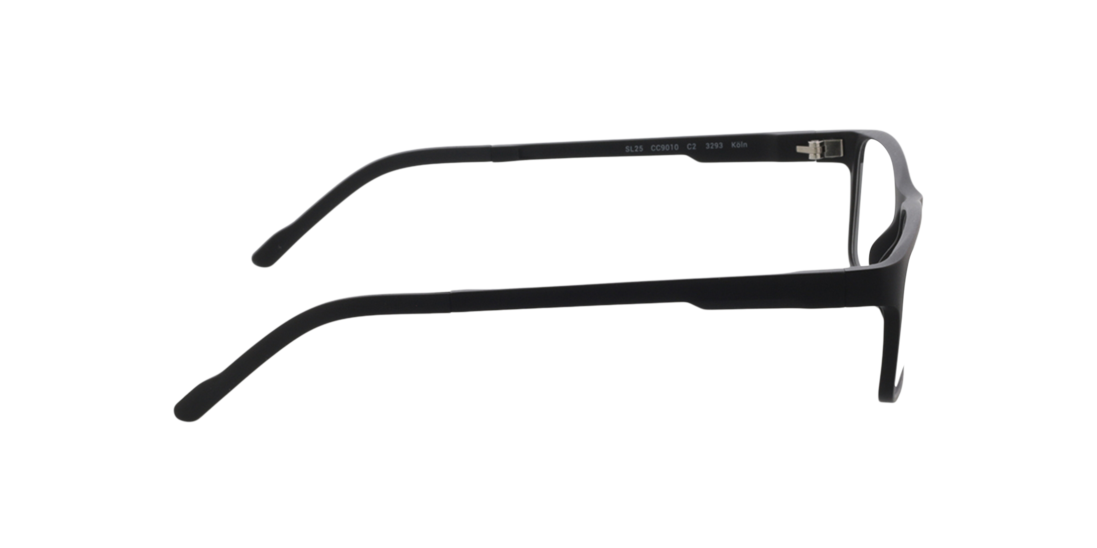 Köln Schwarz KunststoffEyeglass Frames von B24, Seitenansicht
