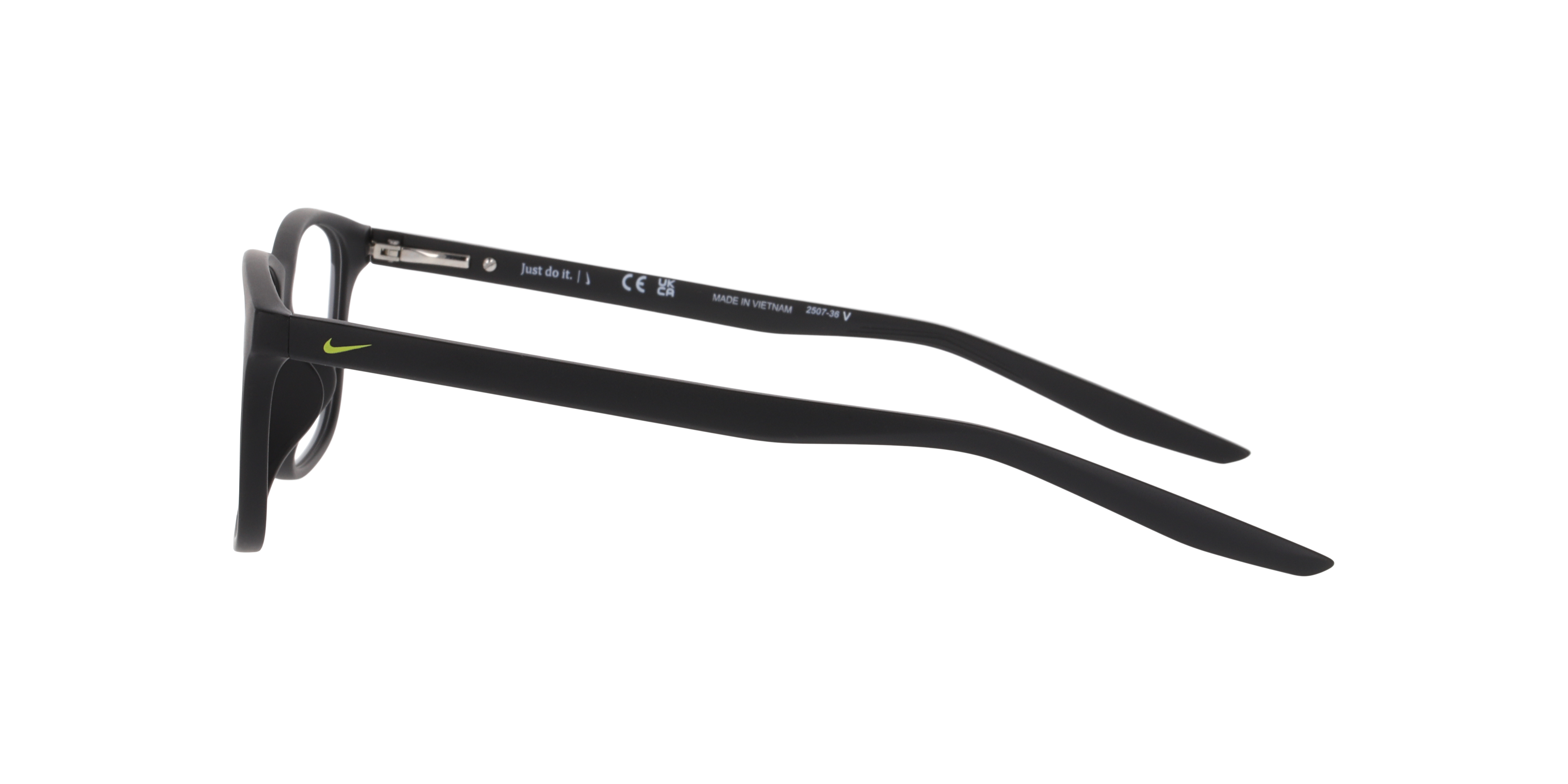 Nike 5019 Zwart KunststofEyeglass Frames van B24, Zijaanzicht